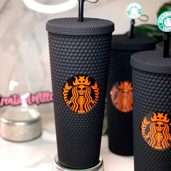 24oz Matte Black Spooky Tumbler 🖤🧡 - Picture 5 of 6